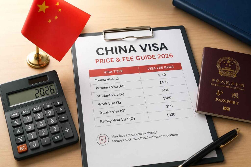 Price Visa to China in 2026 Visa Charges and Fee Guide