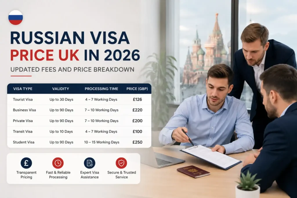 Russian Visa Price UK in 2026 Updated Fees and Price Breakdown